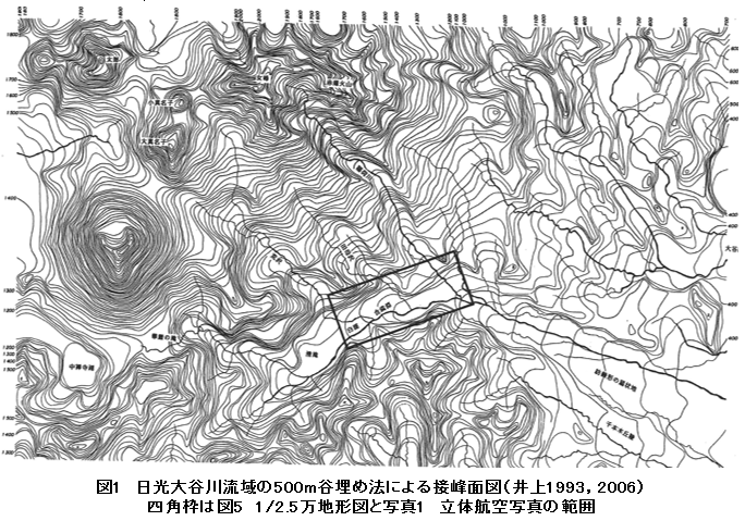 �}1�@������J�여���500m�J���ߖ@�ɂ��ڕ��ʐ}�i���1993�C2006�j�l�p�g�͐}5�@1/2.5���n�`�}�Ǝʐ^1�@���̍q��ʐ^�͈̔�