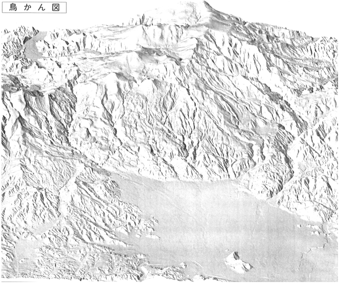 �}4�@�����~�n��󂩂琼���R�n���������Ր}�i���ݏȕ����H���������C1993�GSawada, et al., 1995�j