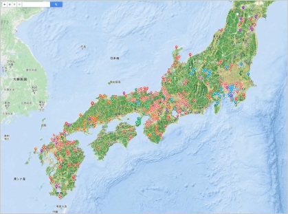 全国各地に施工実績があります